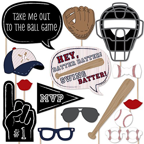 Product Cover Big Dot of Happiness Batter Up - Baseball Photo Booth Props Kit - 20 Count