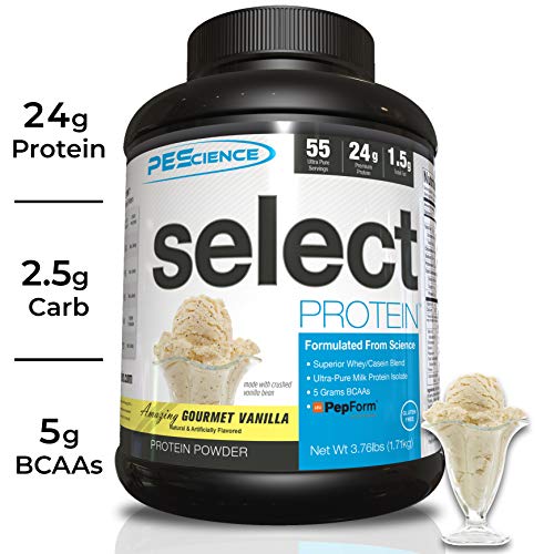 Product Cover PEScience Select Low Carb Protein Powder, Vanilla, 55 Serving, Keto Friendly and Gluten Free