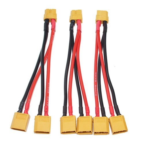 Product Cover Xiboya textile 3 Sets XT60 Parallel Battery Connector Cable for RC Multicopter Quadcopter