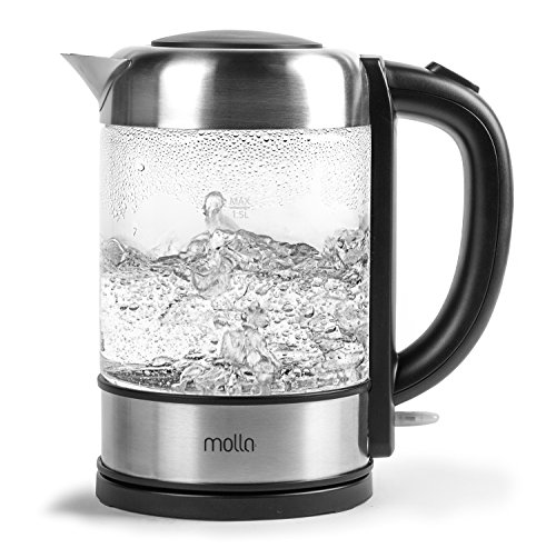 Product Cover Molla Púro Cordless Glass Electric Water Kettle, Ultra Premium SCHOTT Glass