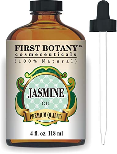 Product Cover Jasmine Oil 4 fl. oz. with a Glass Dropper - Premium Quality & Therapeutic Grade - Ideal for Aromatherapy & Maintaining Healthy Skin