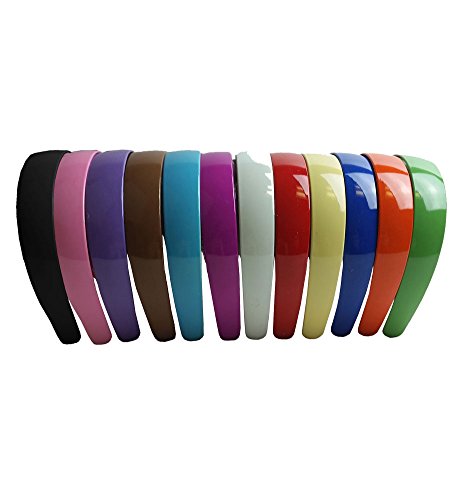 Product Cover Plastic Hairbands - Hard Headbands - 12 Pack Colorful Hairband by CoverYourHair