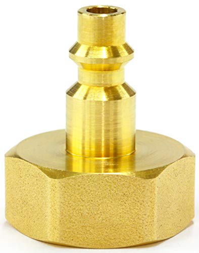 Product Cover Winterize Sprinkler Systems And Outdoor Faucets: Air Compressor Quick-Connect Plug To Female Garden Faucet Blow Out Adapter Fitting (Solid Lead-Free Brass)