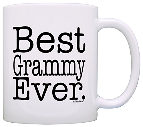 Product Cover Mother's Day Gift for Grandma Best Grammy Ever Mom Gift Coffee Mug Tea Cup White