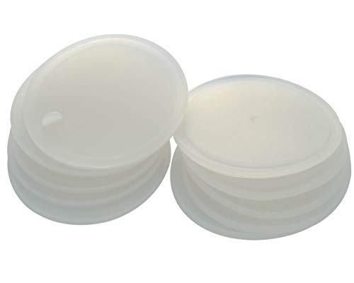 Product Cover Leak Proof Platinum Silicone Sealing Lid Inserts/Liners for Mason Jars (10 Pack, Wide Mouth)