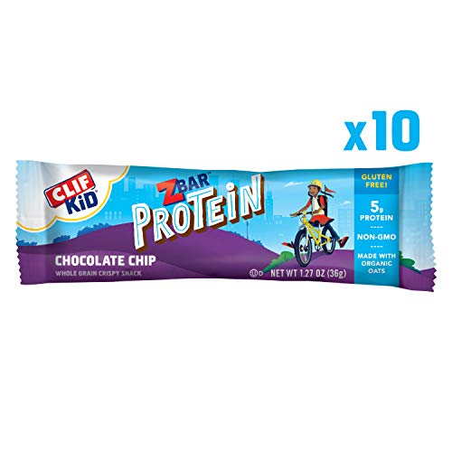 Product Cover CLIF KID ZBAR - Protein Snack Bar - Chocolate Chip (1.27 Ounce Gluten Free Bar, 10 Count)