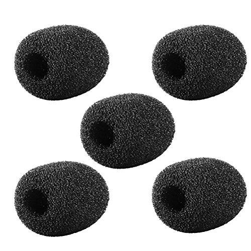 Product Cover Movo F1/8 Acoustic Foam Lavalier Microphone Windscreens - Fits Mic Capsules 4mm Diameter X 11mm Length (5 Pack)
