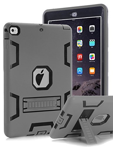 Product Cover TOPSKY(TM) iPad Air Case,[Kickstand Feature],Shock-Absorption / High Impact Resistant Hybrid Three Layer Armor Defender Protective Case Cover Apple iPad Air (iPad 5) 2013 Model,Grey/Black
