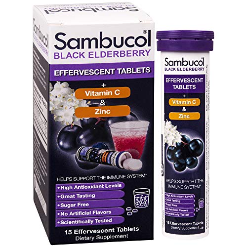 Product Cover Sambucol Black Elderberry plus Vitamin C & Zinc, 15 Effervescent Tablets