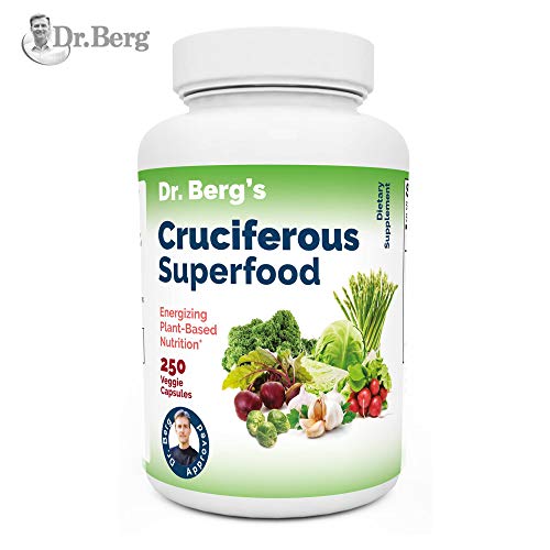 Product Cover Dr Berg's Cruciferous Superfood - Vegetable Dietary Supplement That Support Healthy Liver, Immune System, Increase Energy - Phytonutrient Blend - 250 Veggie Capsules