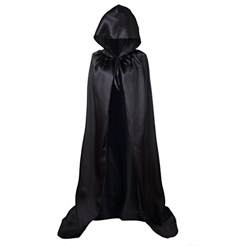 Product Cover Colorful House Unisex Full Length Hooded Cape Costume Cloak (Black, 59