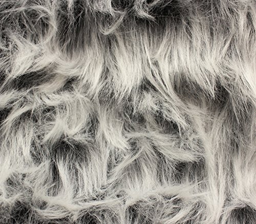 Product Cover Faux Fur Fabric Long Pile Monkey Shaggy Gray Frost / 60