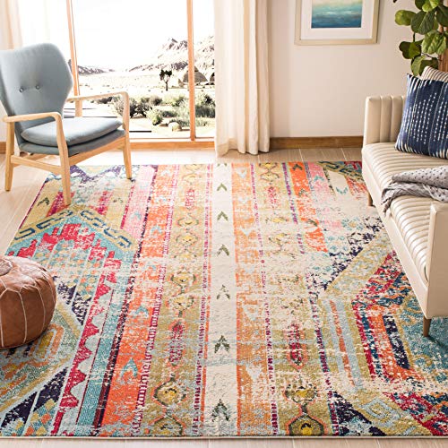 Product Cover Safavieh Monaco Collection MNC222F Modern Bohemian Distressed Area Rug, 5'1