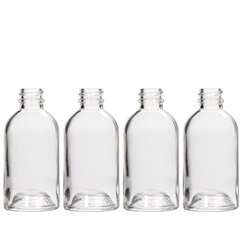 Product Cover Hosley's Set of 4 Diffuser Boston Round Style, Glass Diffuser Bottles, 85 ml LARGE. Great for storing Essential Oils, DIY Diffusers, Craft Projects, Wedding, Party O9
