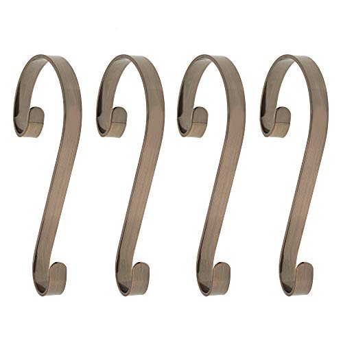 Product Cover Haute Decor Stocking Scrolls 4-Pack Stocking Hanger Set (Oil-Rubbed Bronze)