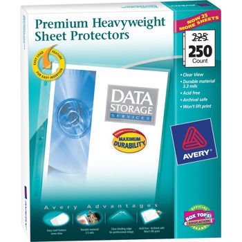 Product Cover Very Diamond Clear Heavyweight Sheet Protectors, Acid Free, Box of 250