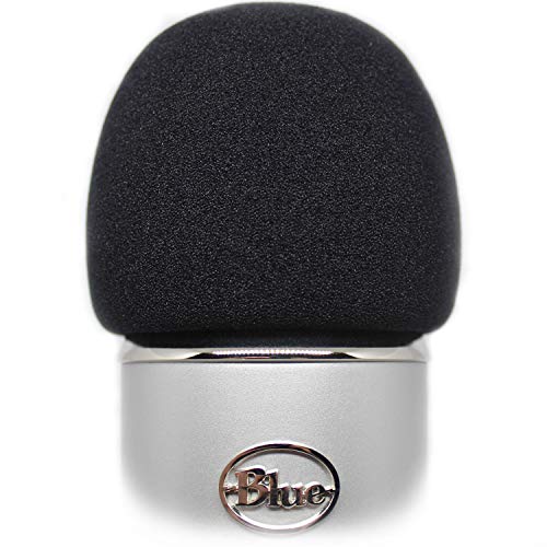 Product Cover Professional Foam Windscreen for Blue Yeti - Covers Other Large Microphones, such as MXL, Audio Technica and Many More - Quality Sponge Material Makes This The Perfect Pop Filter for your Mic (Black)