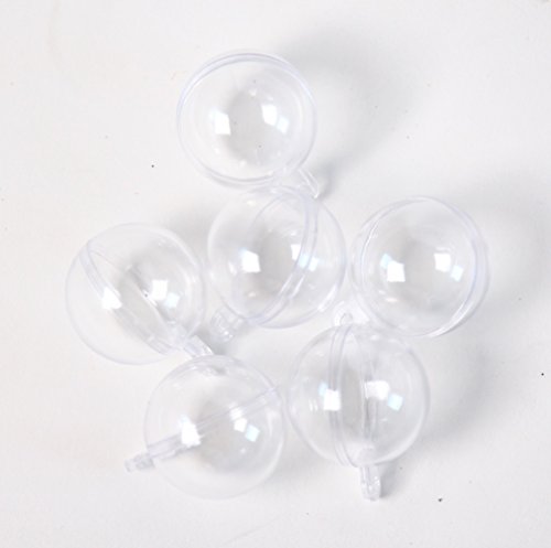 Product Cover Patty Both 30mm Clear Plastic Acrylic Fillable Ball Ornament - Pkg of 24