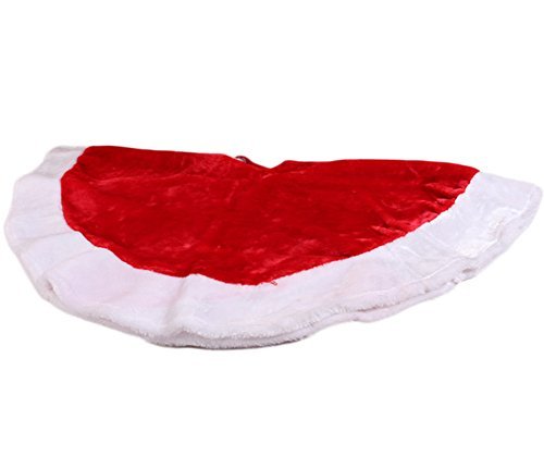 Product Cover Ivenf 48 Plush Mercerized Velvet Large Christmas Tree Skirt Christmas Party Decoration by Ivenf