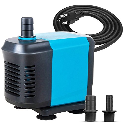 Product Cover KEDSUM 550GPH Submersible Pump(2500L/H, 40W), Ultra Quiet Water Pump with 5ft High Lift, Fountain Pump with 6.5ft Power Cord, 3 Nozzles for Fish Tank, Pond, Aquarium, Statuary, Hydroponics