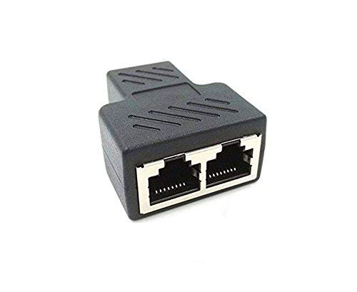 Product Cover RJ45 Splitter Adapter 1 to 2 Dual Female Port CAT 5/CAT 6 LAN Ethernet Socket Splitter Connector Adapter