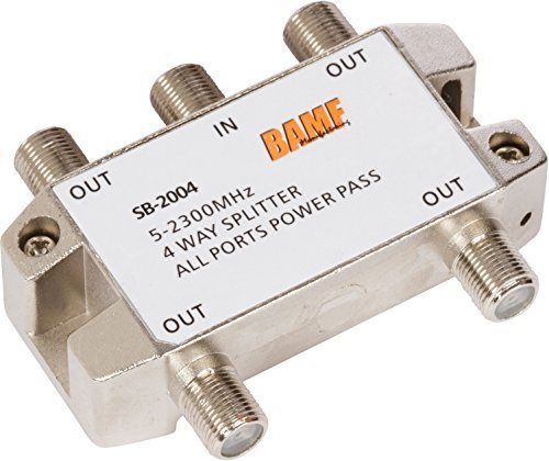 Product Cover BAMF 4-Way Coax Cable Splitter Bi-Directional MoCA 5-2300MHz