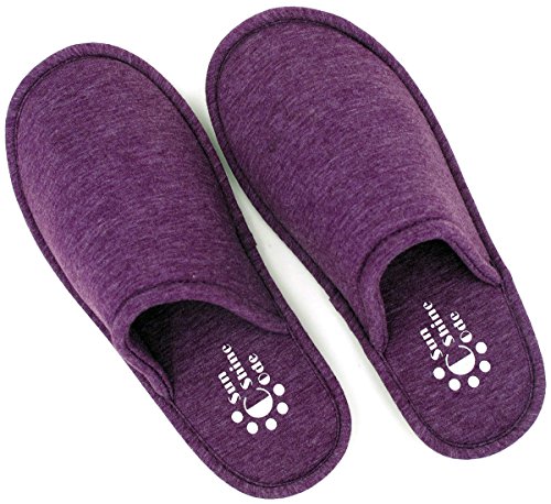 Product Cover Sunshine Code Women's Memory Foam Cotton Washable Slippers with Matching Travel Bag for Home Hotel Spa Bedroom