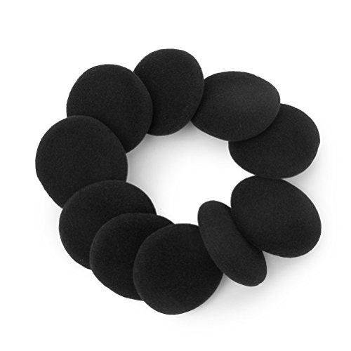 Product Cover WINOMO Foam Ear Pad Covers for 40mm Headset Earphones 10pcs (Black)