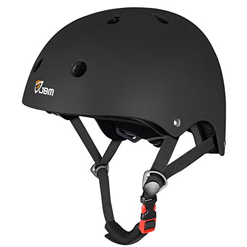 Product Cover JBM international EPS foam Impact resistance & Ventilation Skateboard Helmet for Multi-sports, Small - Black