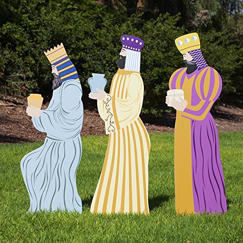Product Cover Outdoor Nativity Store Outdoor Nativity Set Add-on - Three Wisemen (Large, Color)