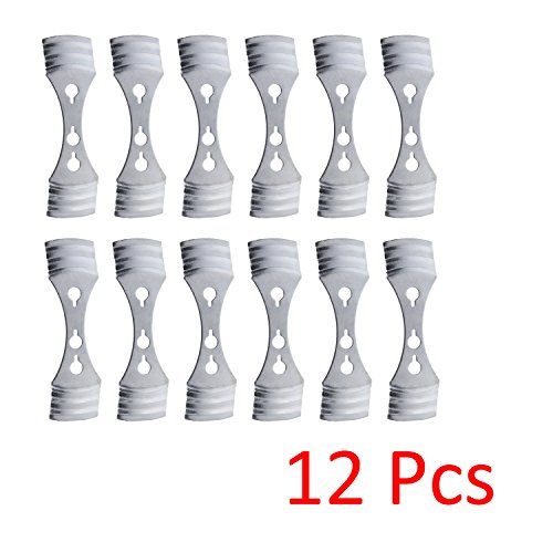 Product Cover Pack of 12pcs Metal Candle Wick Centering Devices - Kare & Kind Retail Packaging (Wick Centering Device, Silver)