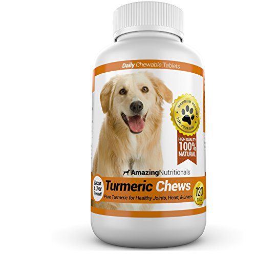 Product Cover Amazing Turmeric for Dogs Curcumin Pet Antioxidant, Eliminates Joint Pain Inflammation, 120 Chews