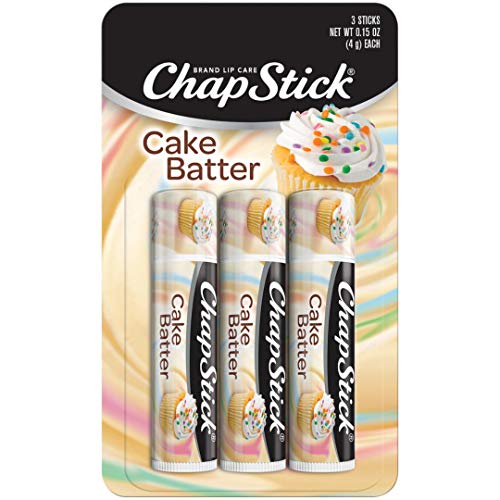 Product Cover ChapStick Classic Skin Protectant Flavored Lip Balm Tube, Limited Edition, 0.15 Ounce Each (Cake Batter Flavor, 1 Blister Packs of 3 Sticks)