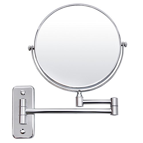 Product Cover SONGMICS 8 Two-Sided Wall Mount Makeup Mirror 360° Swivel Extendable Cosmetic Mirror 7x Magnification Chrome Finish UBBM713