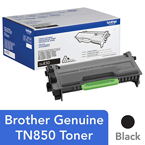 Product Cover Brother Genuine High Yield Toner Cartridge, TN850, Replacement Black Toner, Page Yield Up to 8,000 Pages, Amazon Dash Replenishment Cartridge