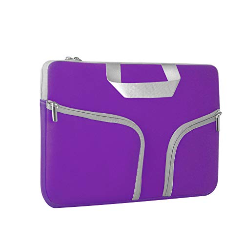 Product Cover Chromebook Case, HESTECH 11.6-12.3 Inch Neoprene Laptop Sleeve Travel Bag with Handle Compatible for Acer Chromebook r11/HP Stream/Samsung Chromebook/MacBook air 11/, Royal Purple