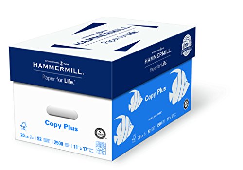 Product Cover Hammermill Paper, Copy Plus Paper, 11 x 17 Paper, Ledger Size, 20lb Paper, 92 Bright, 5 Reams / 2,500 Sheets (105023C) Acid Free Paper