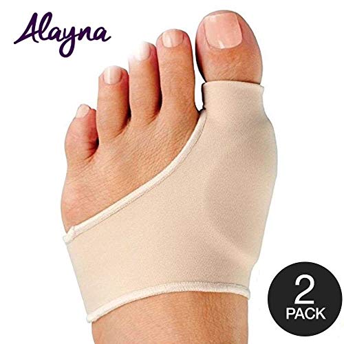 Product Cover Alayna Bunion Corrector and Bunion Relief Sleeve with Gel Cushion Pads Splint Orthopedic Bunion Protector for Men and Women - Hallux Valgus Realignment - Stop Bunion Pain - Size Medium (2 PCS)