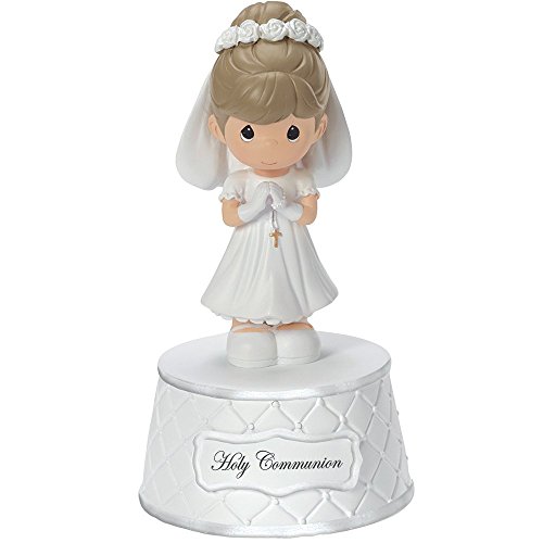 Product Cover Precious Moments, Holy Communion Music Box, Plays: The Lord's Prayer, Resin, For Girl, 153502