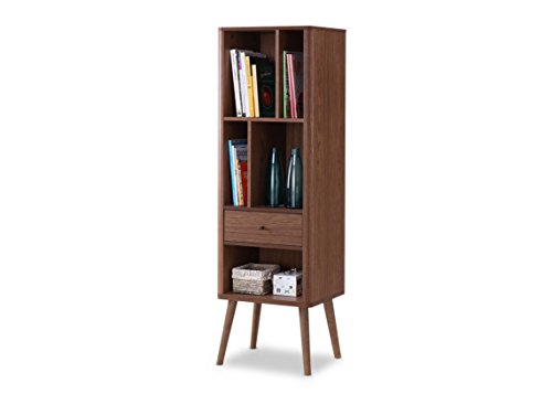 Product Cover Baxton Furniture Studios Ellingham Mid-Century Retro Modern Cabinet Bookcase Organizer