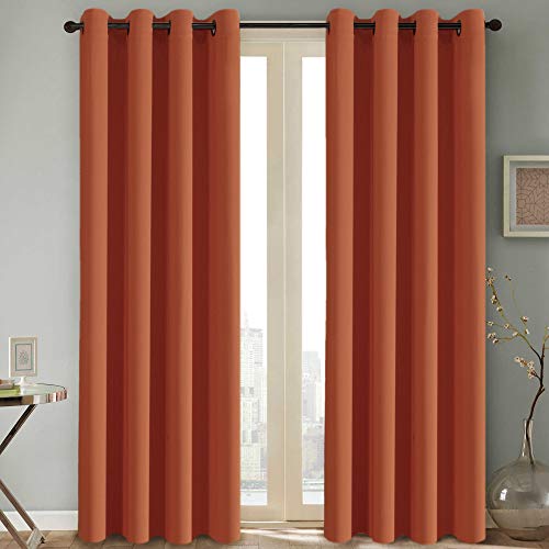 Product Cover H.VERSAILTEX Thermal Insulated Blackout Room Darkening Nursery/Baby Care Curtains,Grommet Panels,52 by 84 - Inch - Burnt Orange - Set of 2