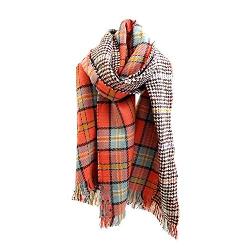 Product Cover Women's Cozy Tartan Blanket Plaid Scarf Wrap Shawl Scarves Checked Pashmina Cape