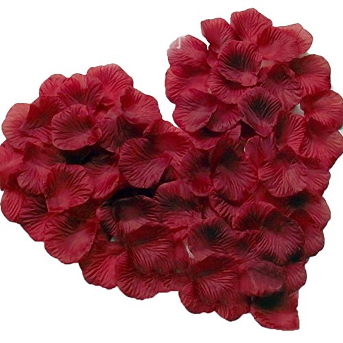 Product Cover Magik 1000~5000 Pcs Silk Flower Rose Petals Wedding Party Pasty Tabel Decorations, Various Choices (3000, Burgundy)