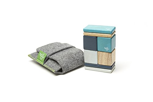 Product Cover 8 Piece Tegu Pocket Pouch Magnetic Wooden Block Set, Blue