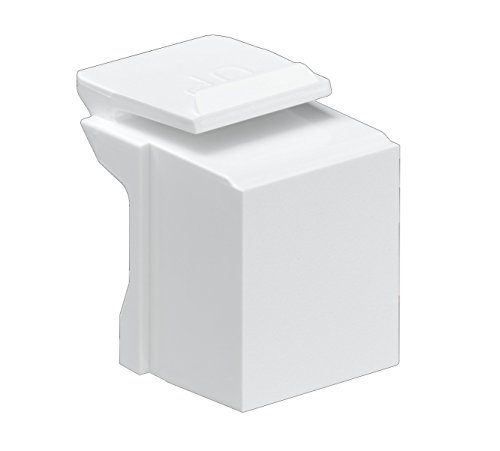Product Cover Leviton 41084-BW Blank Quickport Insert, 10-Pack, White