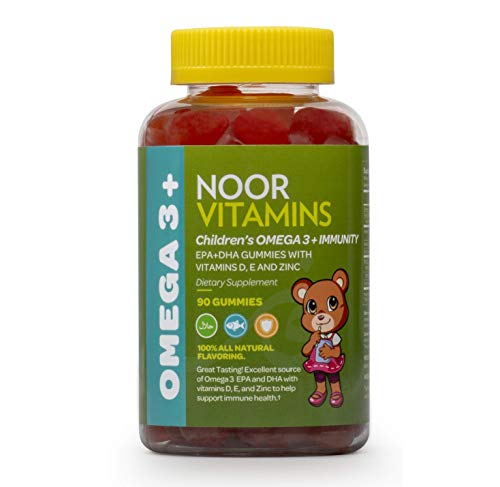Product Cover NoorVitamins Children's Omega 3 Immunity Gummy Vitamin - 90 Count Gummies - Halal Certified Vitamins for Kids