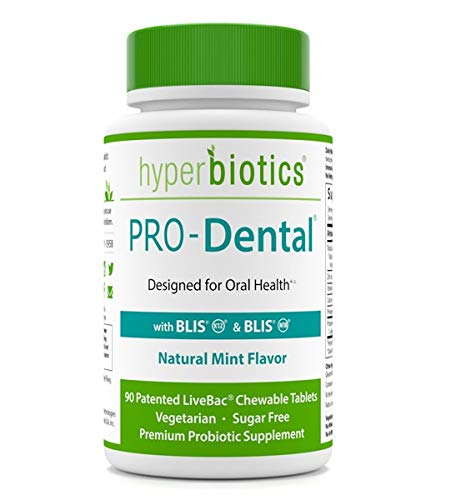 Product Cover PRO-Dental: Probiotics for Oral & Dental Health - Targets Bad Breath at its Source - Top Oral Probiotic Strains Including S. salivarius BLIS K12 & BLIS M18 - Sugar Free (Chewable) - 90 Day Supply
