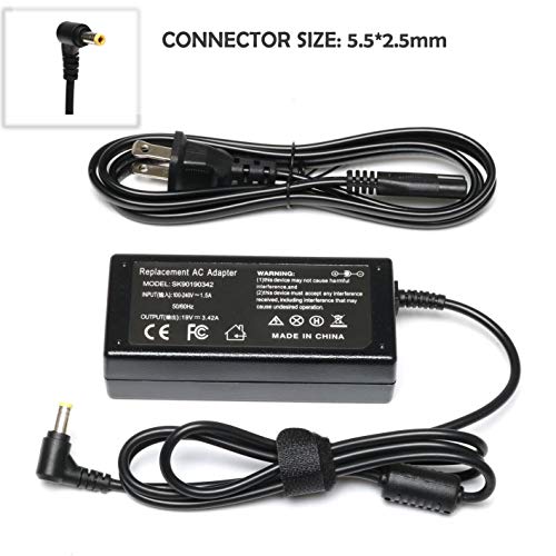 Product Cover 19v 3.42A AC Adapter Charger for Toshiba Satellite C55 C55-A5302 C55-A5308 C55-A5309 C655-S5512 C655-S5514 C675 C855-S5214 L30 L745 L745D L750 L875D-S7332