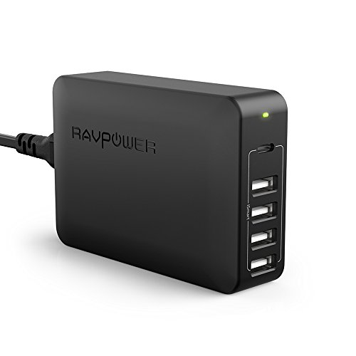 Product Cover USB C Pd Charger, RAVPower 60W 5-Port USB Desktop Charging Station with 45W Power Delivery Port, Compatible iPhone 11/Pro/ Max, Ipad Pro 2018, MacBook, Galaxy S9 S8 and More(Black)