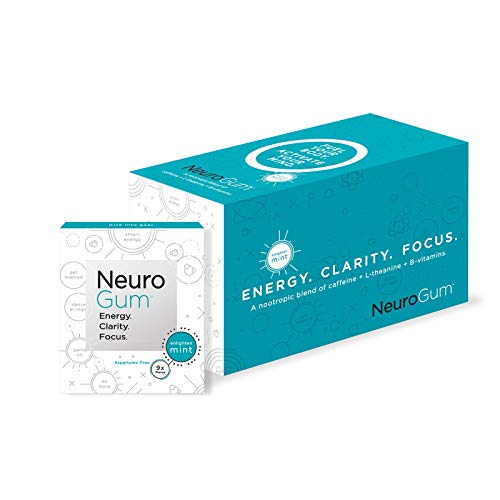 Product Cover NeuroGum Nootropic Energy Gum | Caffeine + L-theanine + B Vitamins | Sugar Free + Gluten Free + Non GMO + Vegan | Enlighten Mint Flavor (108 Count)